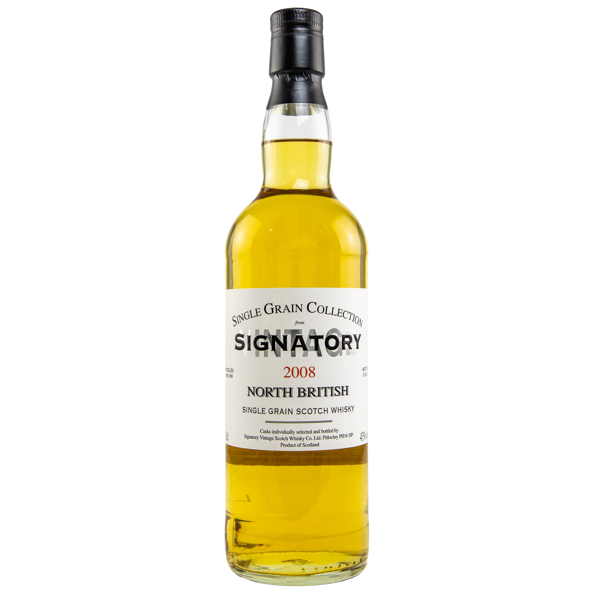 North British 14 Jahre (2008-2022) Single Grain Whisky, 43% 0,7 ltr. Signatory Vintage