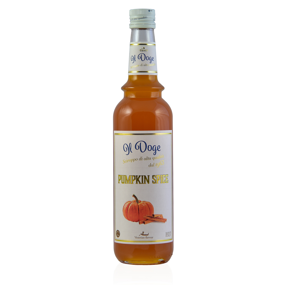 Il Doge Sirup Pumpkin Spice - würziger Kürbis / 0,7 ltr. Alkoholfrei / Glutenfrei / Halal
