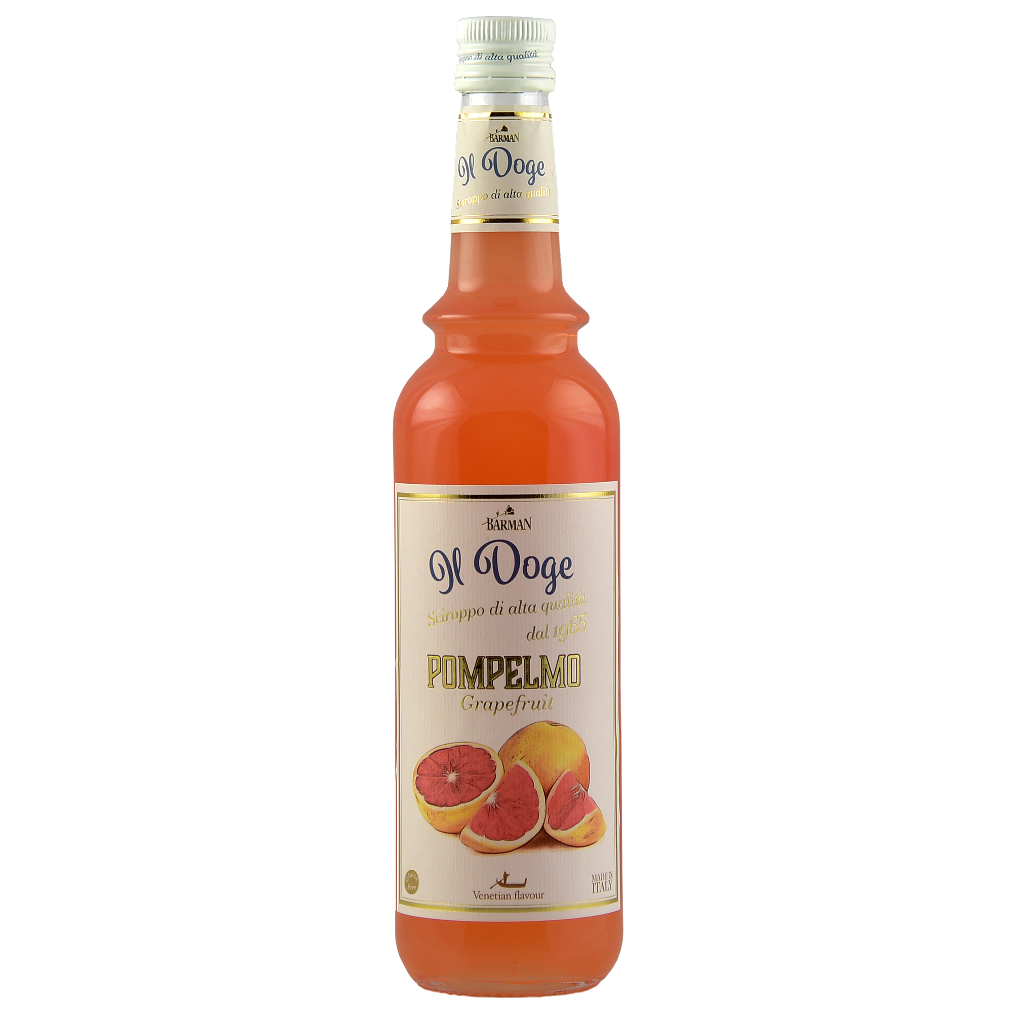 Il Doge Sirup Grapefruit / 0,7 ltr. Alkoholfrei / Glutenfrei / Halal