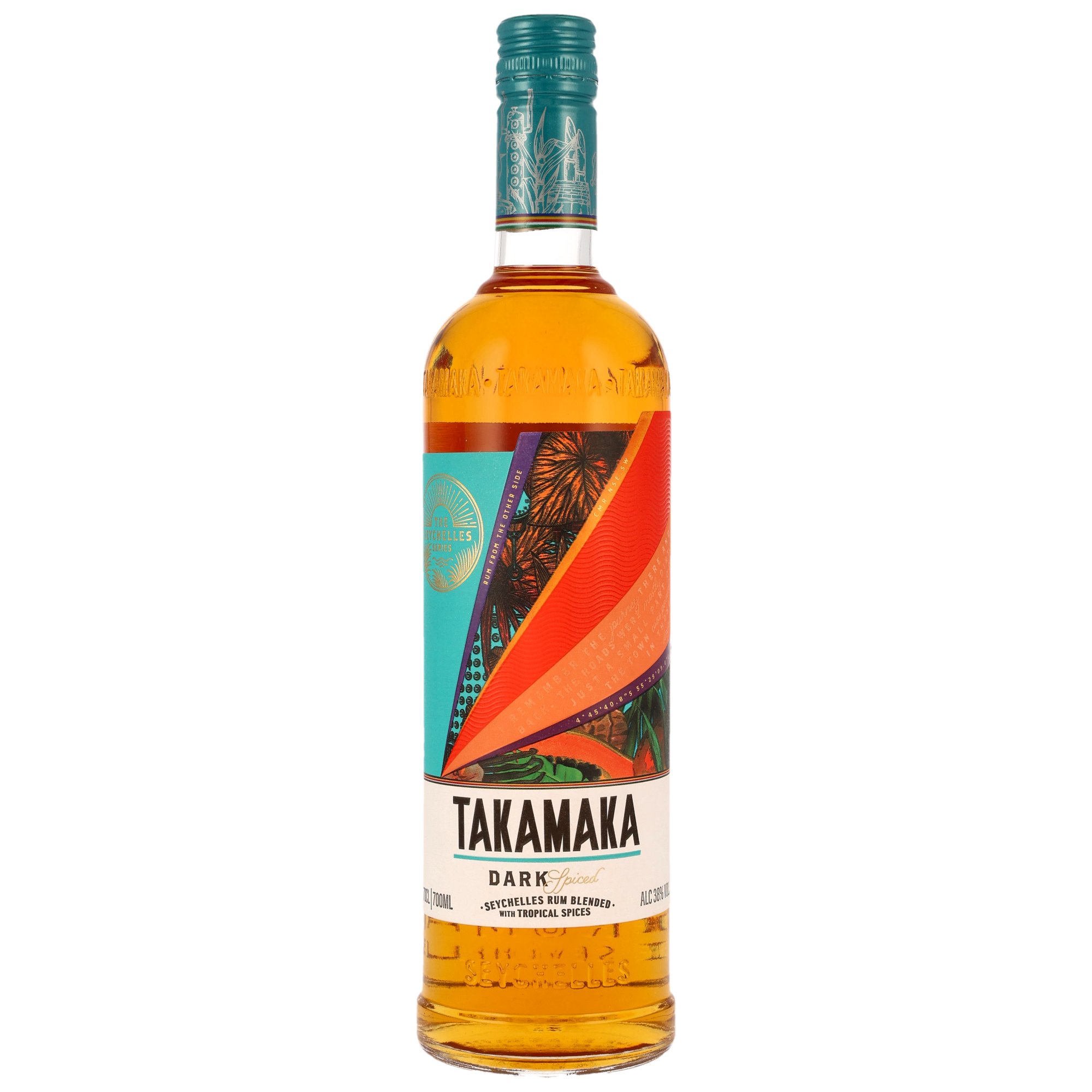 TAKAMAKA Dark Spiced Rum / 38% Vol. 0,7 ltr. / Rum von den Seychellen 