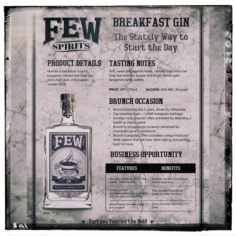 FEW Breakfast Gin / 42% Vol. 0,7 ltr. / Earl Grey Tea infused