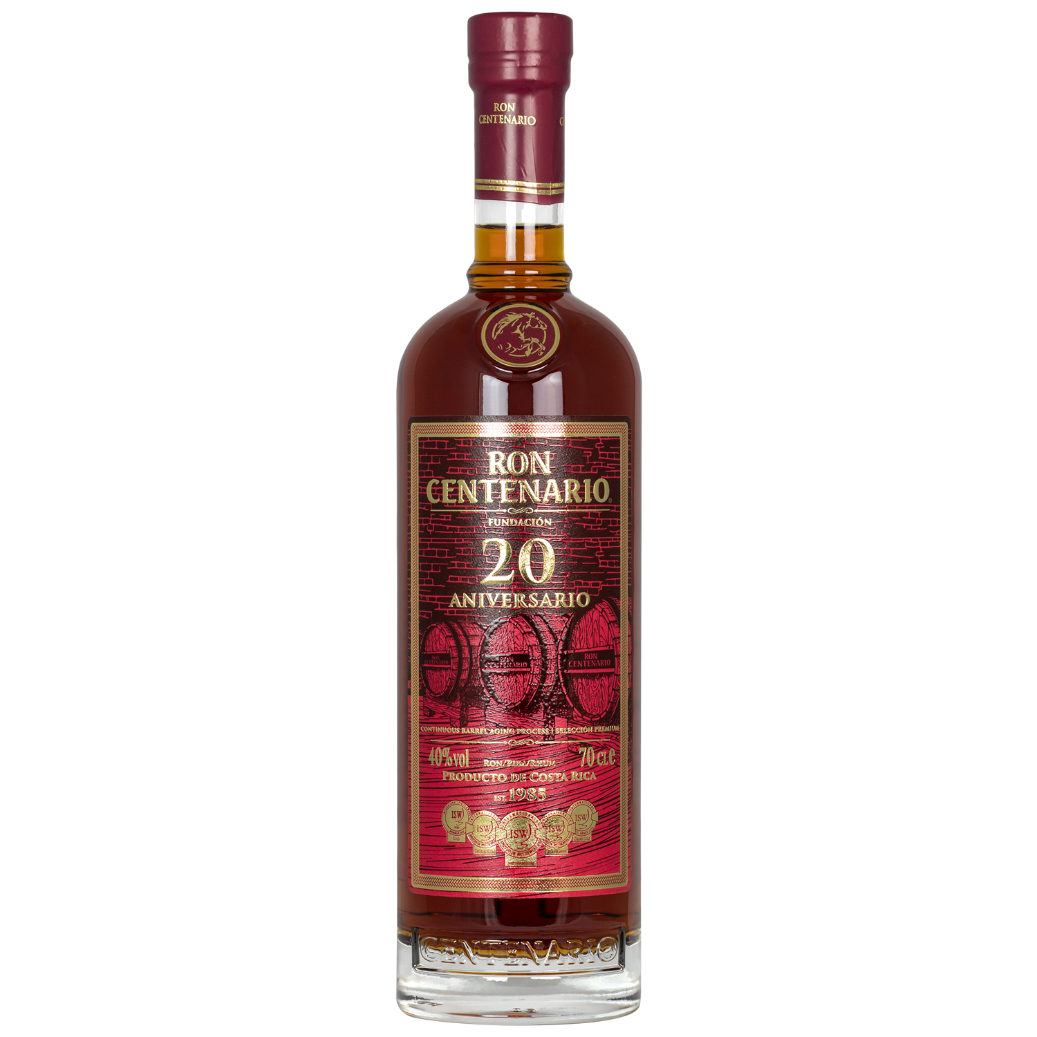 Ron Centenario Fundacion 20 Aniversario Rum / 40% Vol. 0,7 ltr.