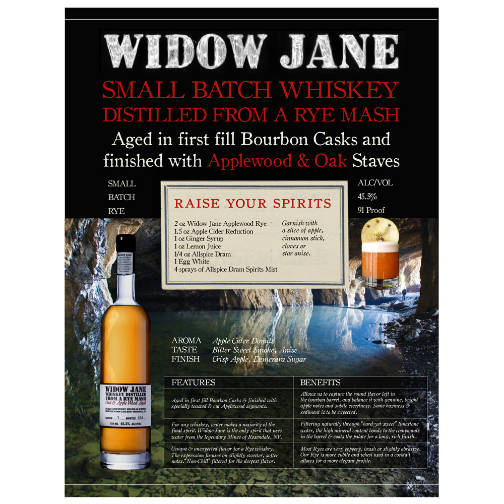 Widow Jane Apple Wood Whiskey 45,5% Vol. 0,7 ltr.