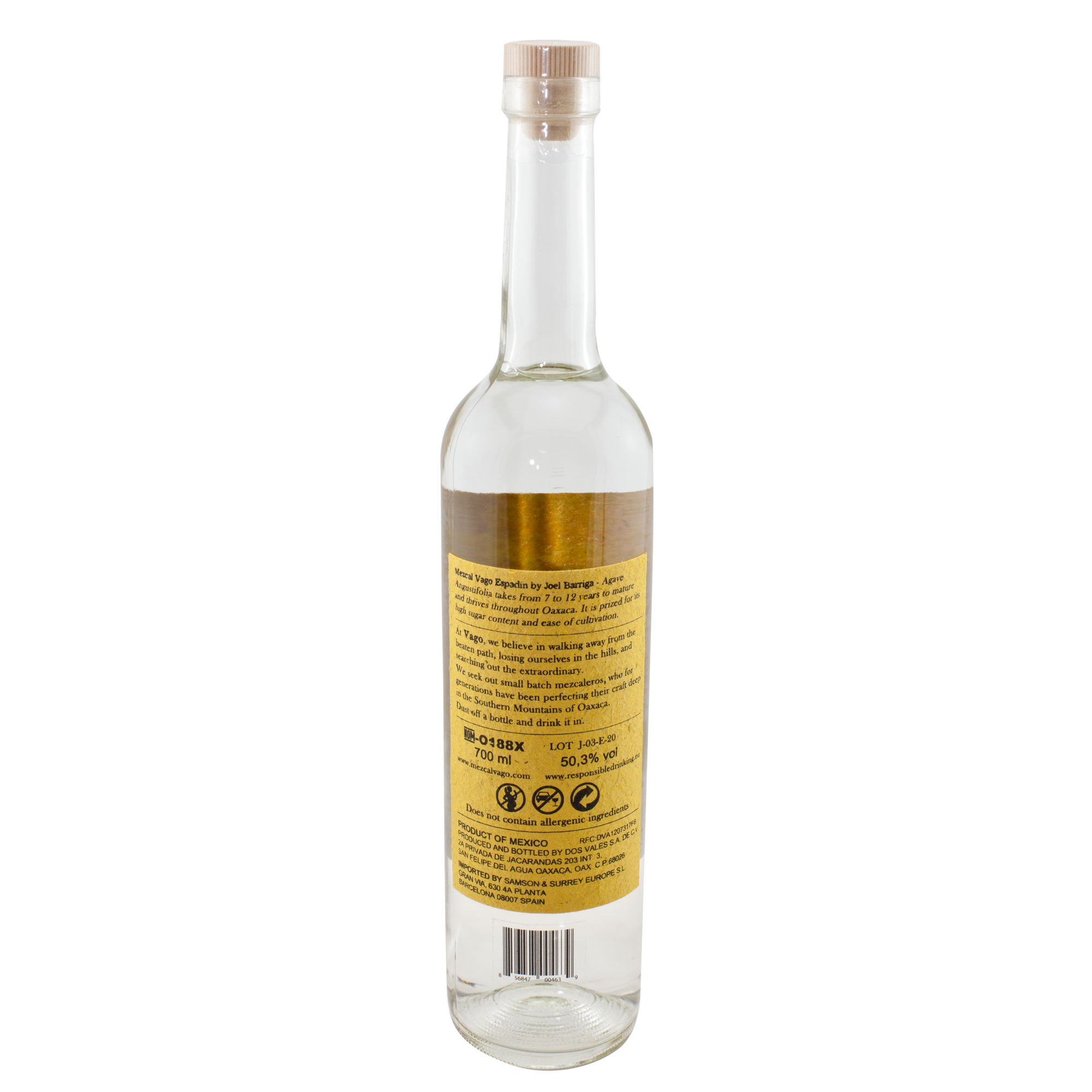 Mezcal Vago  Espadin, 50,3% 0,7 ltr. by Joel Barriga