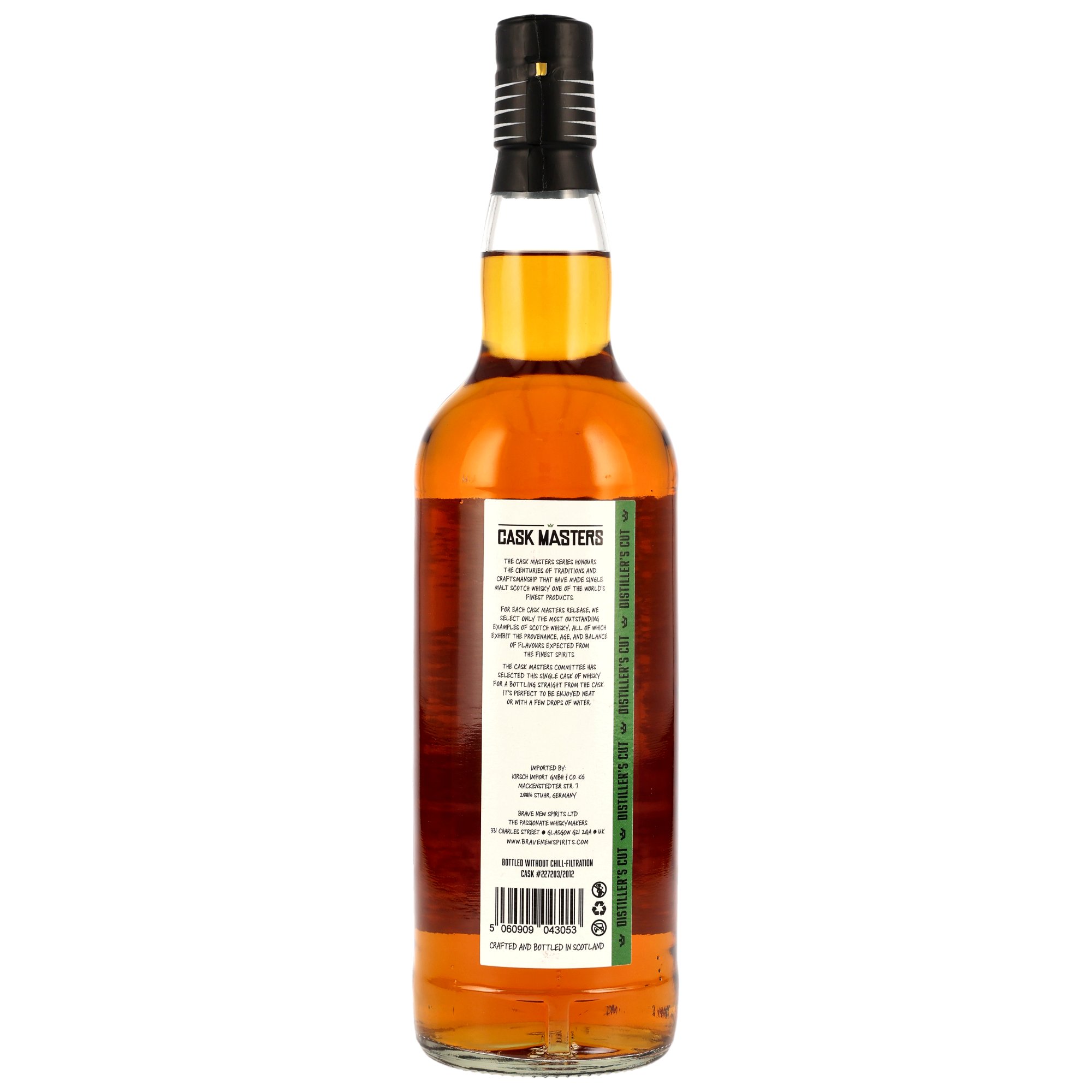Cameronbridge 2012-2025 / 13Jahre 1st Fill Bourbon #227203/2012 Cask Masters Brave New Spirits / 60,1% 0,7l 