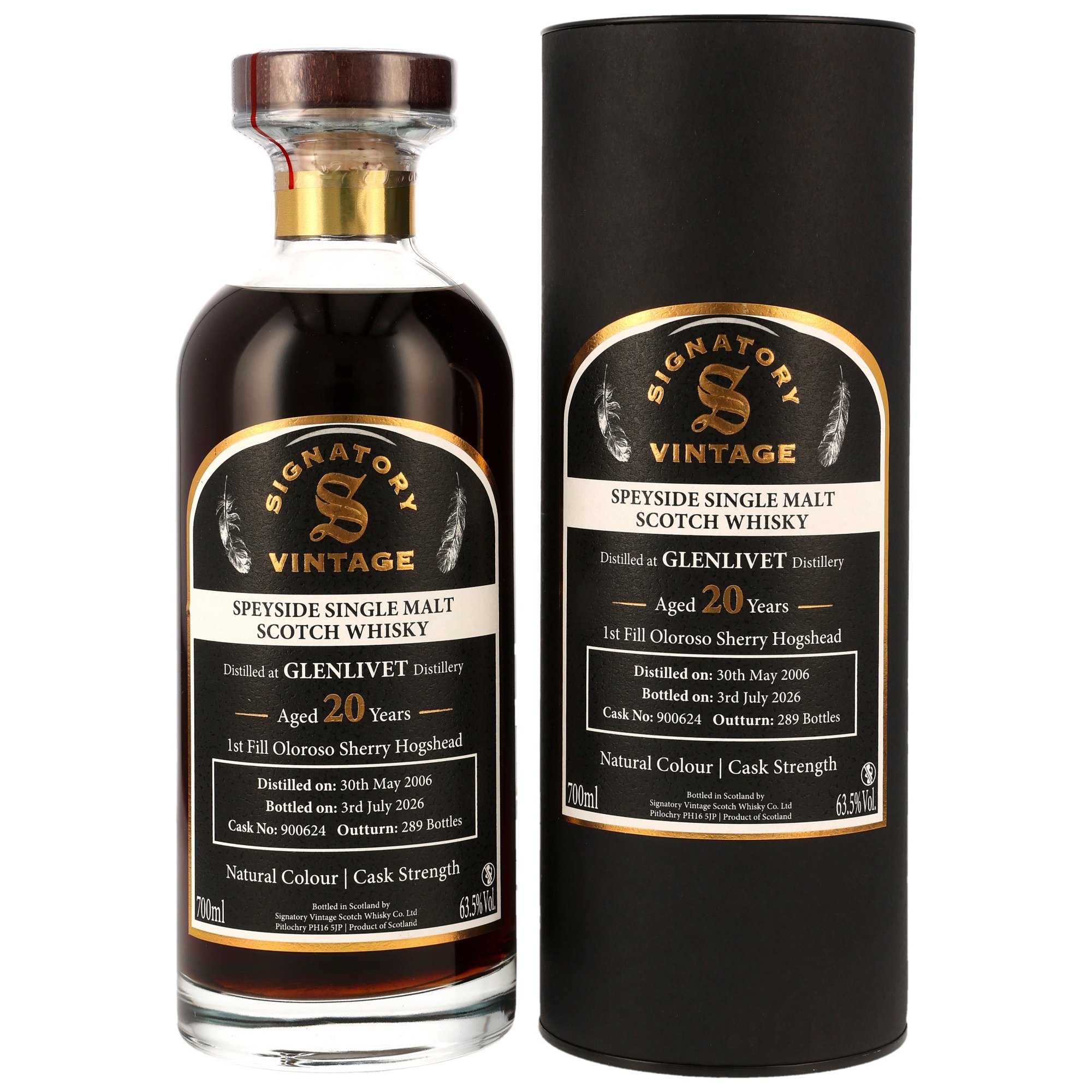 Glenlivet 20 Jahre (2006-2026) / 1st fill Sherry Cask #900624 / 63,5% 0,7l Anniversary Release