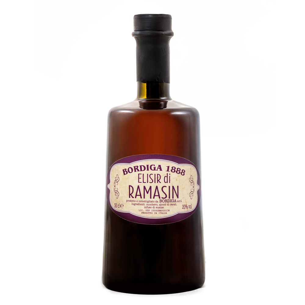 Bordiga Elixir Ramasin Pflaume, 20% Vol. 0,5 ltr. Likör aus Italien