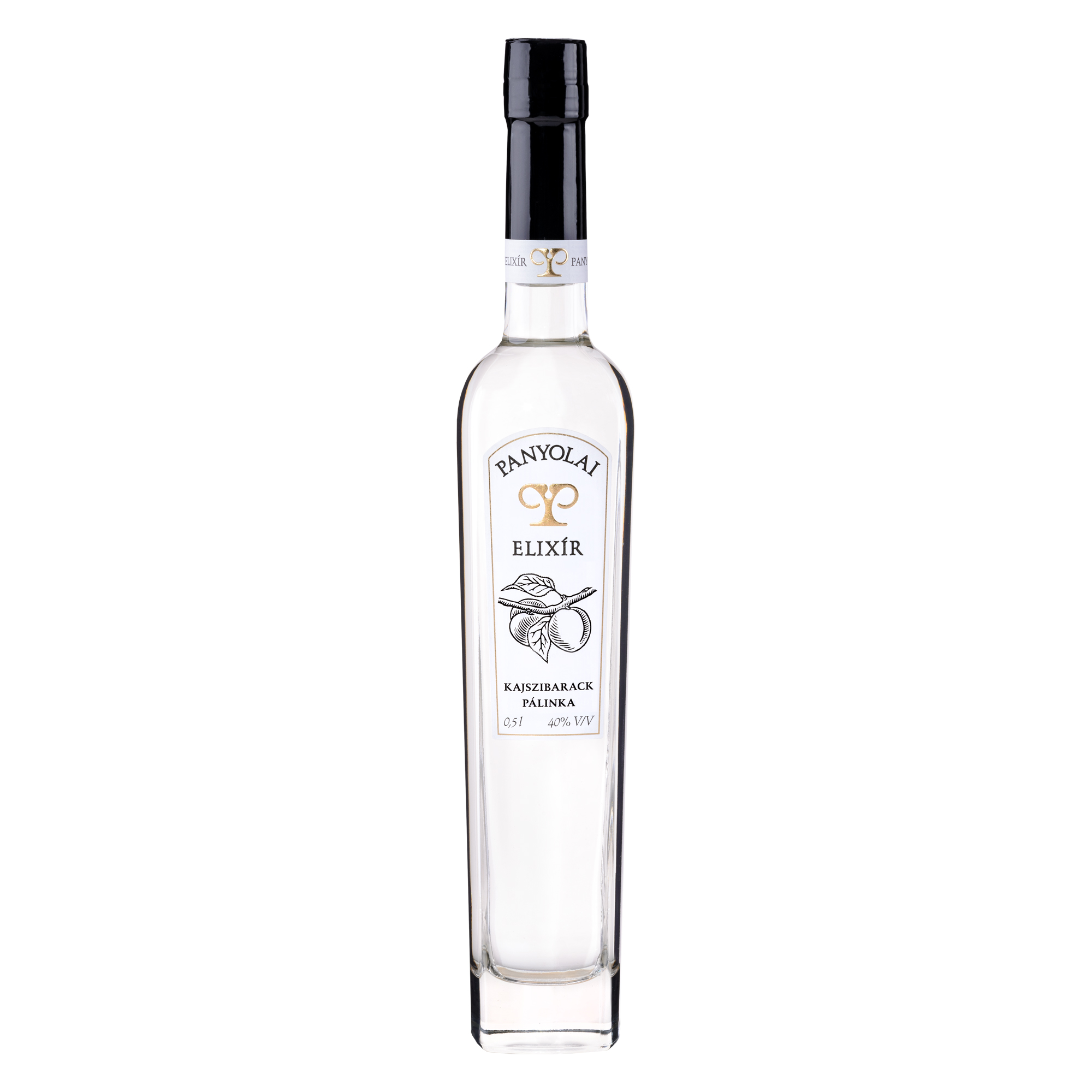 Panyolai Elixír Aprikosen-Brand / Kajszibarack, 40% Vol. 0,5 ltr.