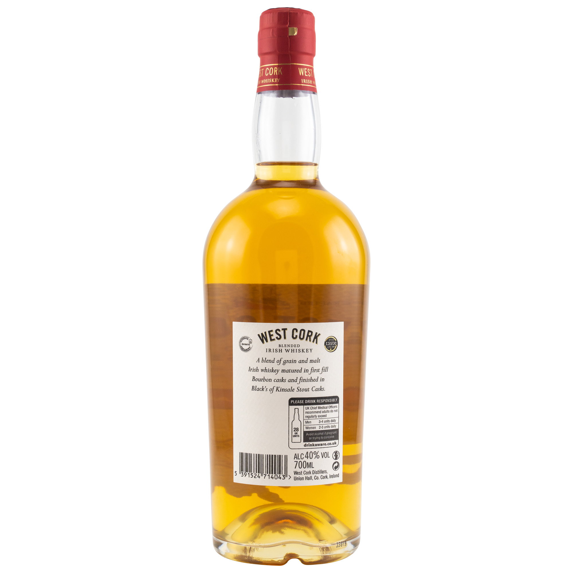 West Cork Blended / Irish Stout Cask Finish Whiskey / 40% Vol. 0,7 ltr. 
