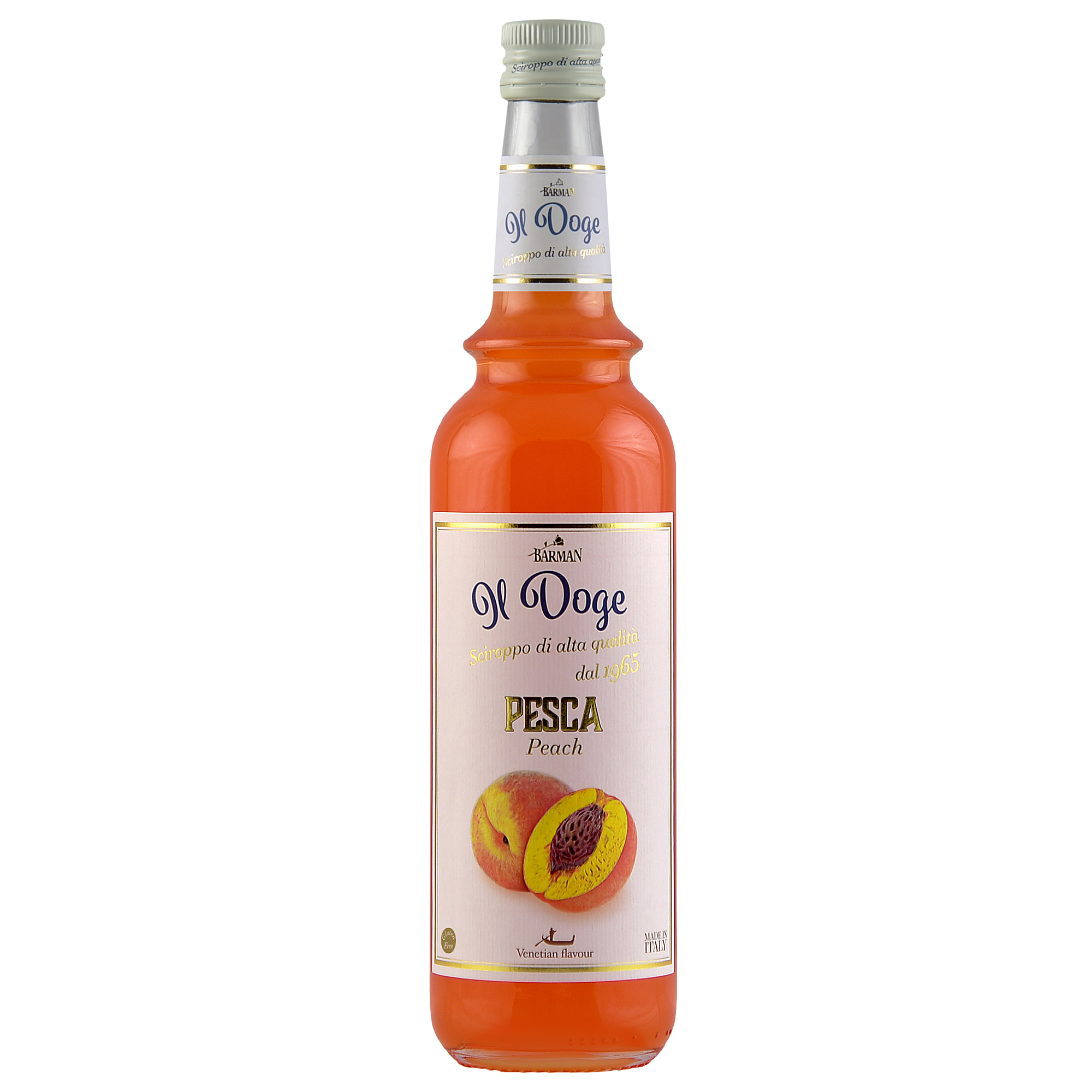 Il Doge Sirup Pfirsich - Peach / 0,7 ltr. Alkoholfrei / Glutenfrei / Halal