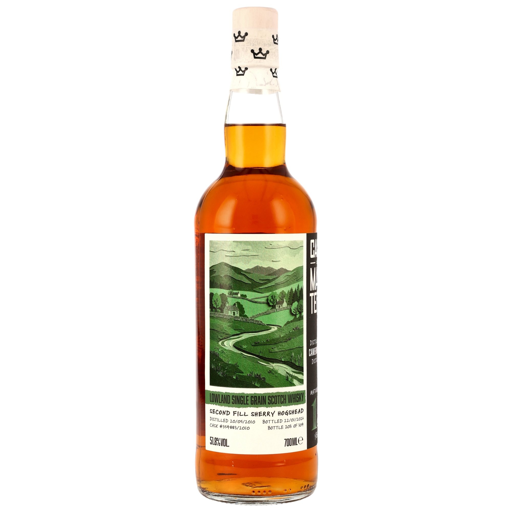 Cameronbridge 2010-2026 / 15Jahre 2nd Fill Sherry HHD #354883/2010 Cask Masters Brave New Spirits / 51,8% 0,7l