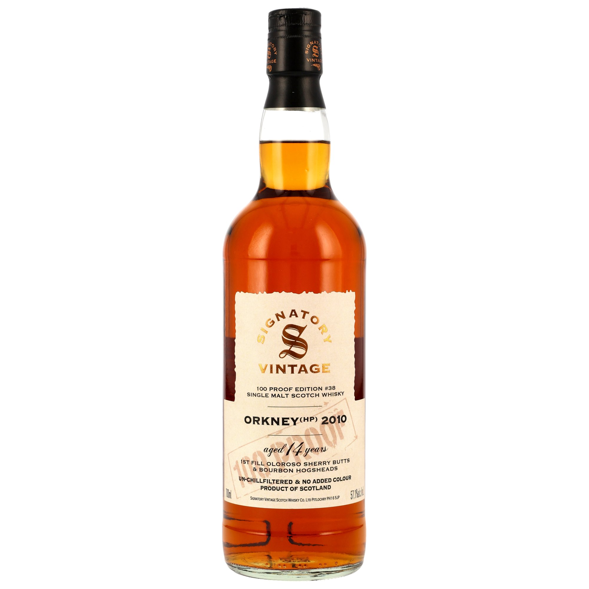 Orkney (HP) 14 Jahre (2010-25) 100Proof Edition #38, Whisky / 57,1% 0,7 ltr. Signatory Vin.