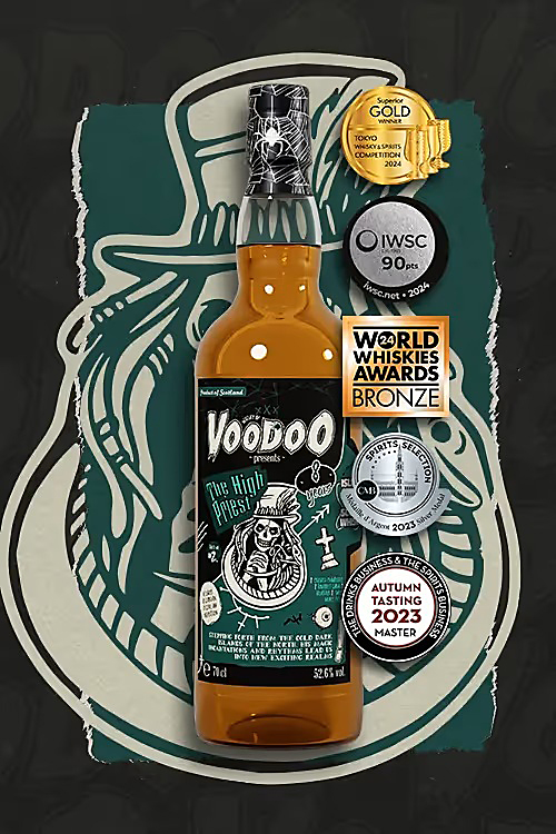 Whisky of Voodoo: The High Priest / 8Jahre Brave New Spirits (Whitlaw) / 52,6% 0,7l Island Single Malt Whisky of Voodoo: The High Priest / 8Jahre Brave New Spirits (Whitlaw) / 52,6% 0,7l Island Single Malt