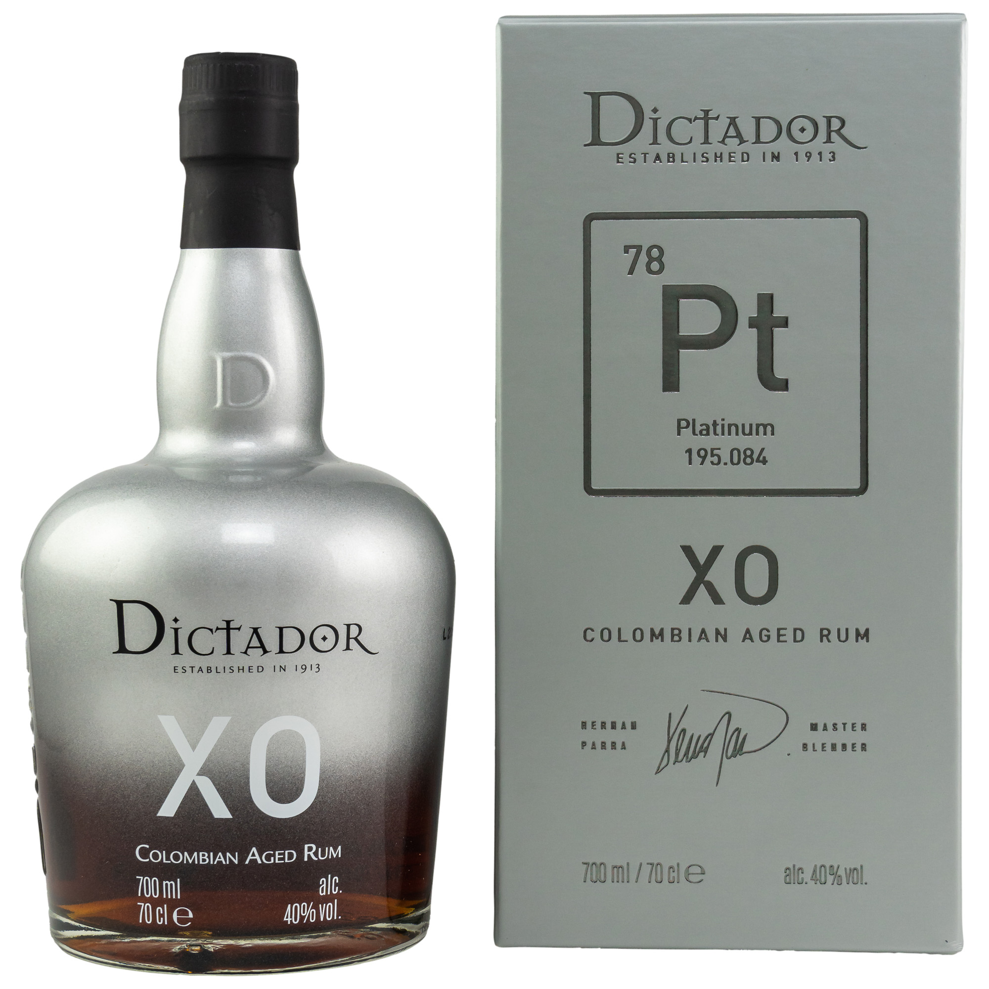 Dictador XO Insolent Colombian Aged Rum in Geschenkpackung, 40% Vol. 0,7 ltr.