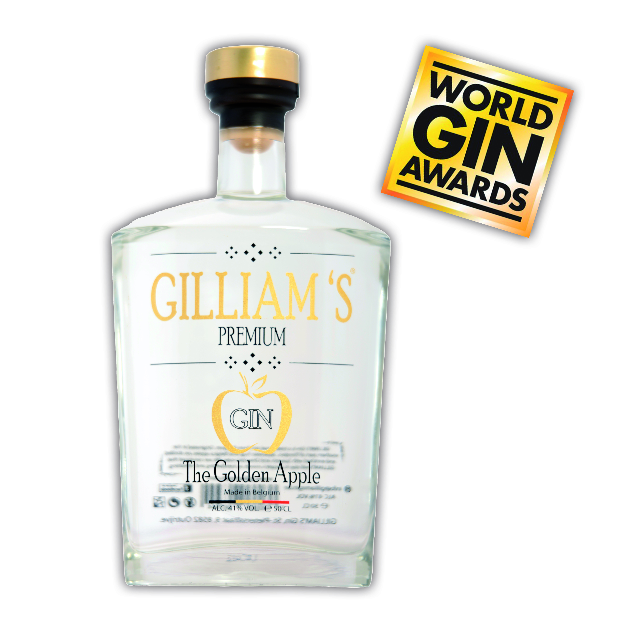 Gilliams Gin / 0,5l 41%Vol / World Gin Award Winner 2017 / Golden Apple