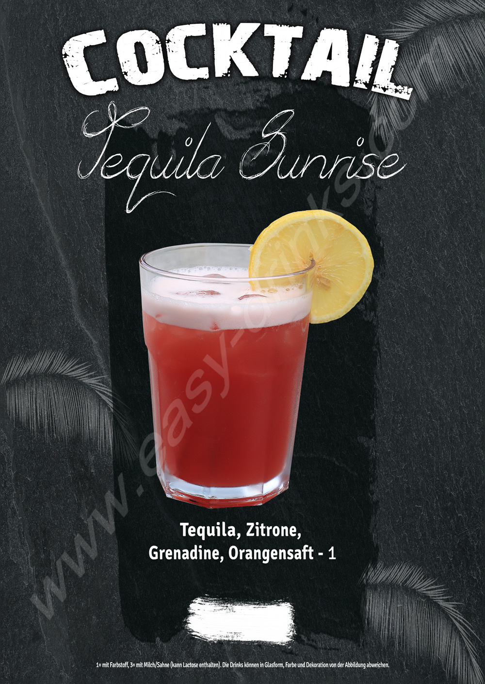 Tequila Sunrise / Fertigcocktail / 28% Vol. 0,7 ltr. / easy drinks