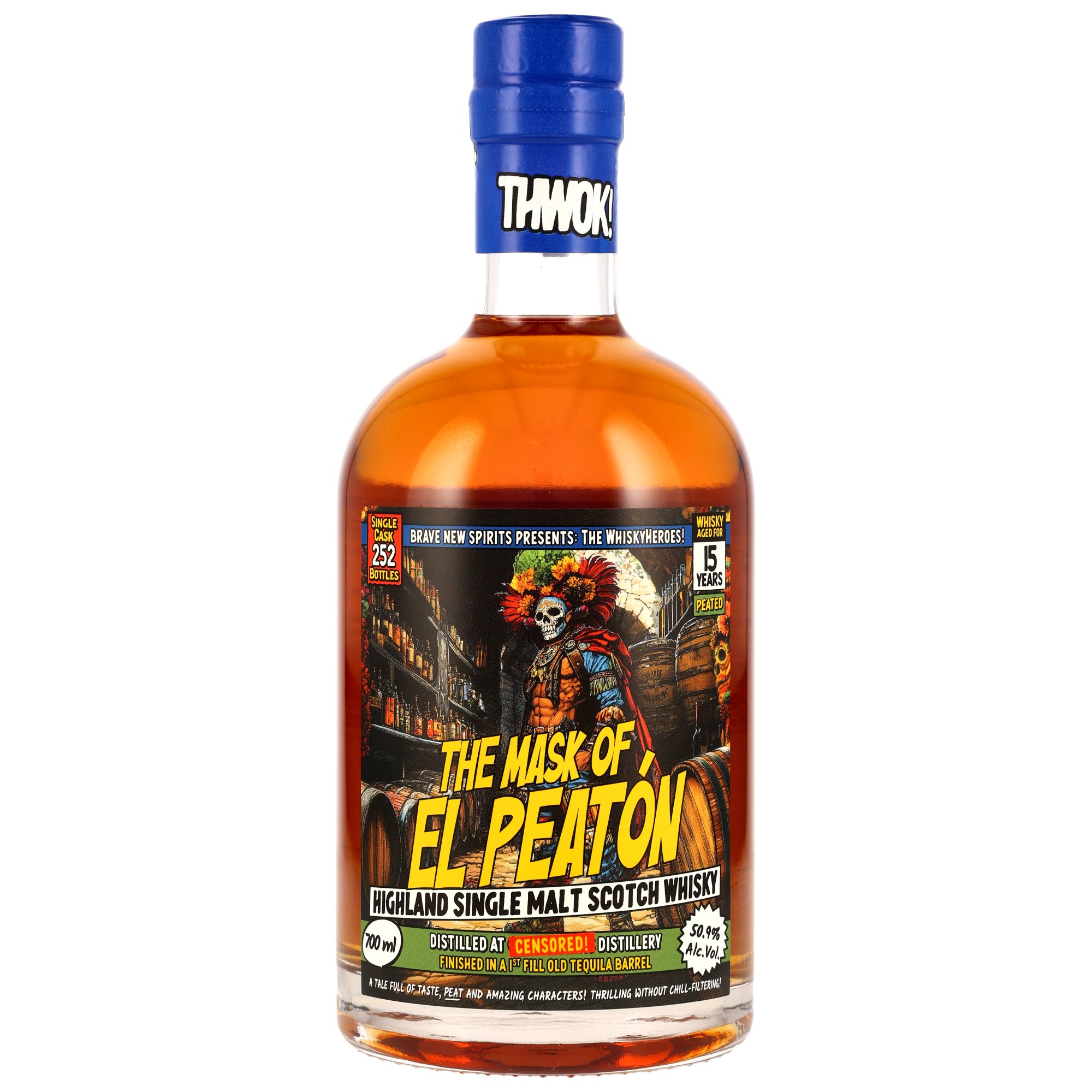 Peated Highland 15 Jahre / The Mask of El Peaton / Brave New Spirits / 50,9% 0,7l / Whisky Heroes