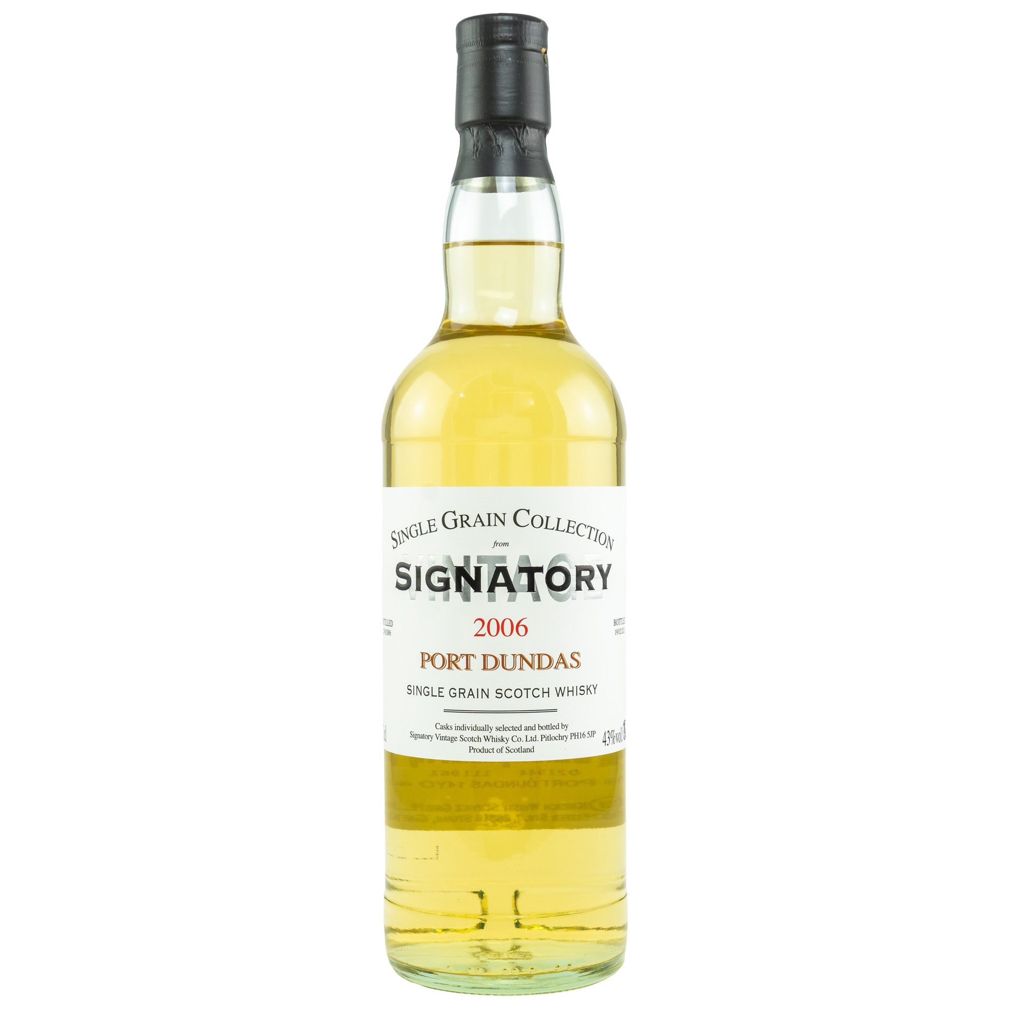 Port Dundas 14 Jahre (2006-2021) Single Grain Whisky, 43% 0,7 ltr. Signatory Vintage