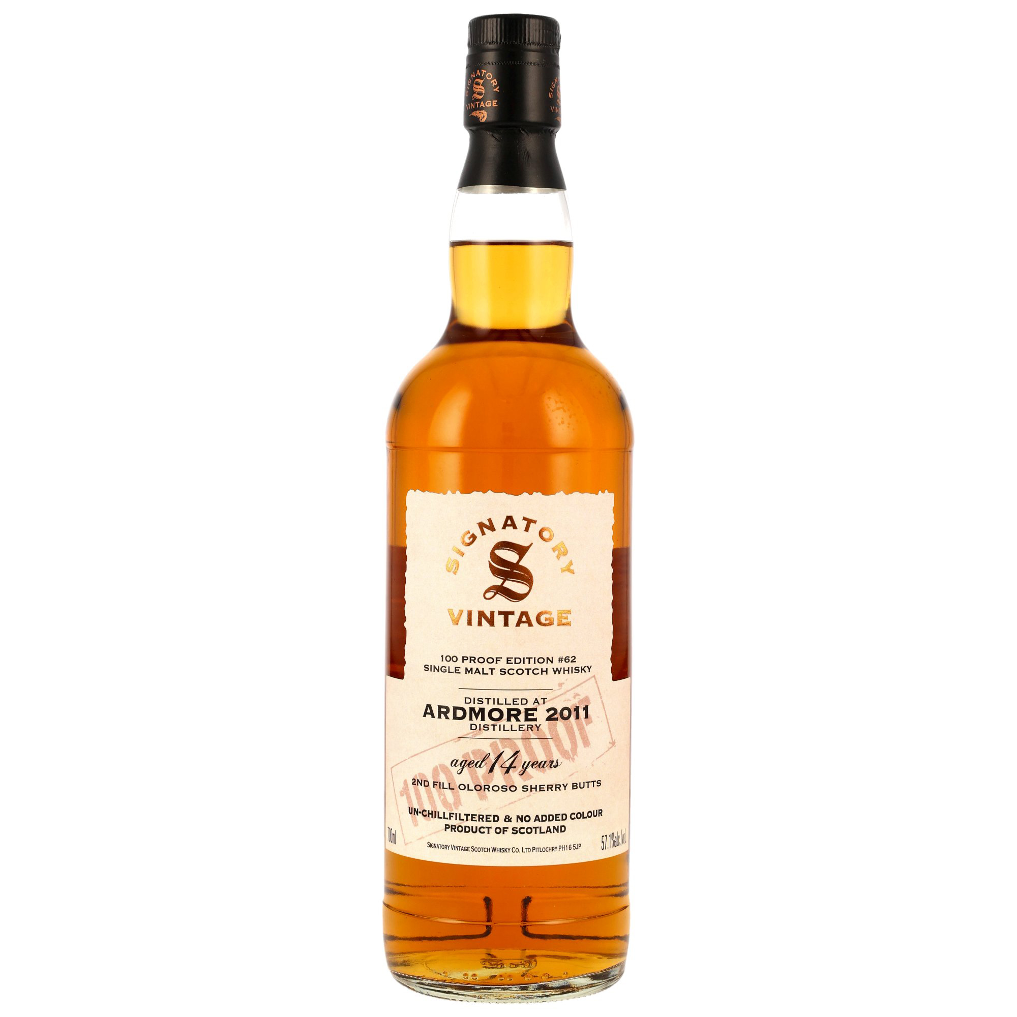 Ardmore 14 Jahre 2011-2025 / 100Proof #62 / 57,1% 0,7 ltr. / Signatory Vintage 