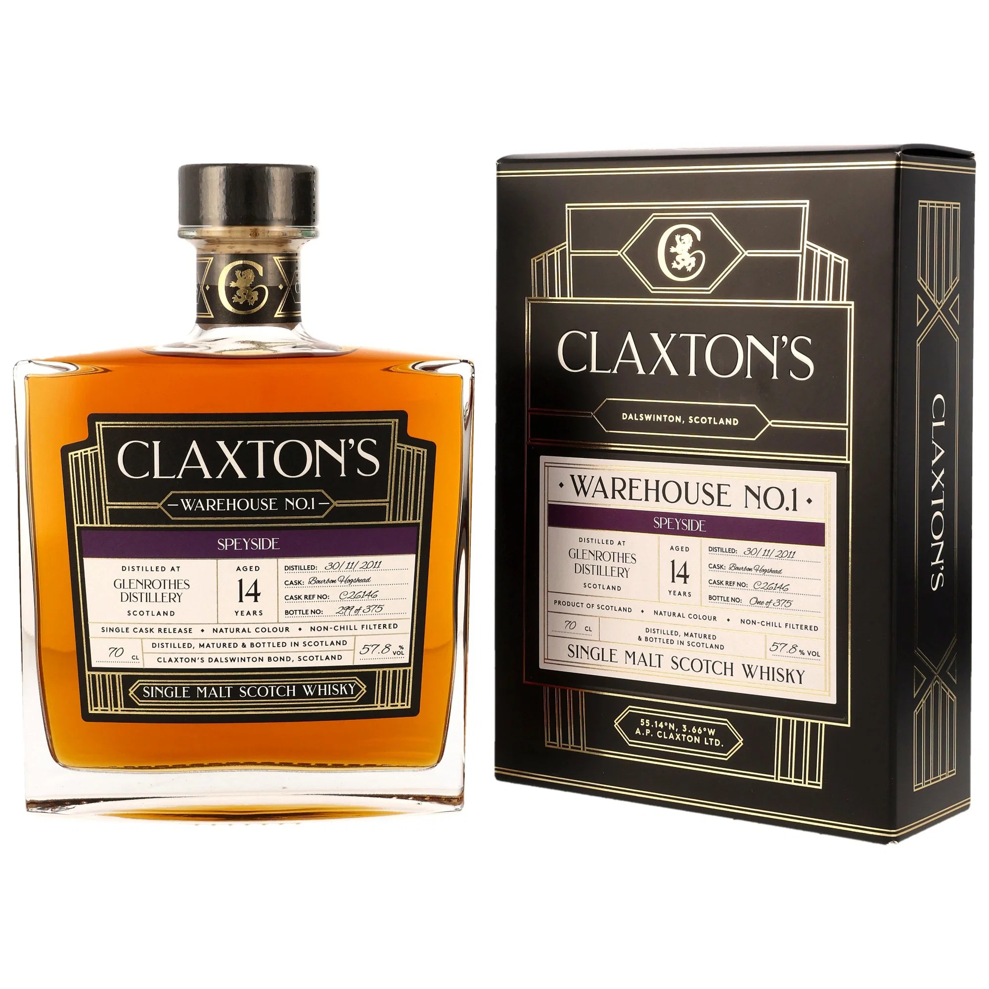 Glenrothes 14 y.o. Single Malt Whisky / Bourbon Hogshead #C26146 Warehouse No.1 Claxton's / 57,8% Vol. 0,7l